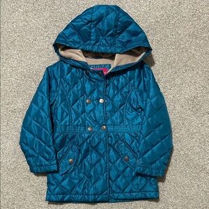 London Fog Teal Hooded Puffer Jacket for Kids